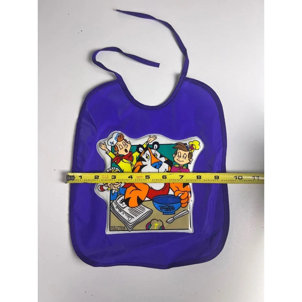Vintage Advertisement Kellogg's Tony the Tiger Cereal City Bib Purple Kids‎ 1998
